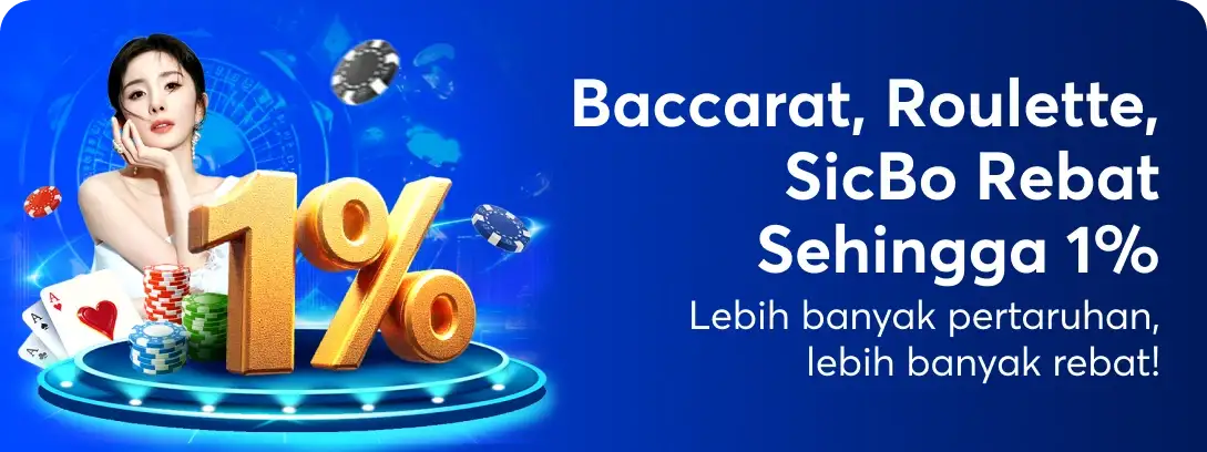 Live Casino Rebate 1%